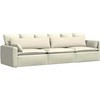 Sofa Pagalvės 2 pcs Kreminė 145 x 40 cm Kordūrinis audinys