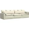 Sofa Pagalvės 2 pcs Kreminė 145 x 40 cm Kordūrinis audinys
