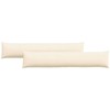 Sofa Pagalvės 2 pcs Kreminė 200 x 40 cm Kordūrinis audinys