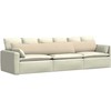 Sofa Pagalvės 2 pcs Kreminė 200 x 40 cm audinys