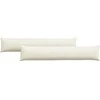 Sofa Pagalvės 2 pcs Kreminė 200 x 40 cm Kordūrinis audinys