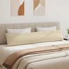 Sofa Pagalvės 2 pcs Kreminė 200 x 40 cm audinys