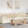 Sofa Pagalvės 2 pcs Kreminė 200 x 40 cm audinys
