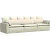 Sofa Pagalvės 2 pcs Kreminė 200 x 40 cm Kordūrinis audinys