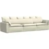 Sofa Pagalvės 2 pcs Kreminė 200 x 40 cm Kordūrinis audinys