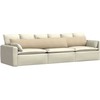 Sofa Pagalvės 2 pcs Kreminė 200 x 40 cm audinys
