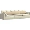 Sofa Pagalvės 2 pcs Kreminė 200 x 40 cm audinys