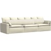 Sofa Pagalvės 2 pcs Kreminė 200 x 40 cm Kordūrinis audinys