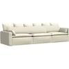 Sofa Pagalvės 2 pcs Kreminė 200 x 40 cm Kordūrinis audinys