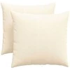 Sofa Pagalvės 2 pcs Kreminė 45 x 45 cm Kordūrinis audinys