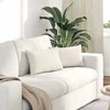 Sofa Pagalvės 2 pcs Kreminė 50 x 30 cm Kordūrinis audinys