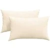 Sofa Pagalvės 2 pcs Kreminė 50 x 30 cm Kordūrinis audinys