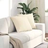 Sofa Pagalvės 2 pcs Kreminė 50 x 50 cm Kordūrinis audinys