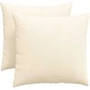 Sofa Pagalvės 2 pcs Kreminė 50 x 50 cm Kordūrinis audinys
