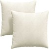 Sofa Pagalvės 2 pcs Kreminė 60 x 60 cm Kordūrinis audinys
