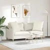 Sofa Pagalvės 2 pcs Kreminė 60 x 60 cm Kordūrinis audinys