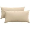 Sofa Pagalvės 2 pcs Kreminė 80 x 40 cm audinys
