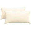 Sofa Pagalvės 2 pcs Kreminė 80 x 40 cm Kordūrinis audinys