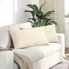 Sofa Pagalvės 2 pcs Kreminė 80 x 40 cm Kordūrinis audinys