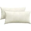 Sofa Pagalvės 2 pcs Kreminė 80 x 40 cm Kordūrinis audinys