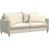 Sofa Pagalvės 2 pcs Kreminė 80 x 40 cm Kordūrinis audinys
