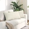 Sofa Pagalvės 2 pcs Kreminė 80 x 40 cm Kordūrinis audinys