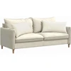 Sofa Pagalvės 2 vnt. Kreminė 80 x 40 cm Kordūrinis audinys