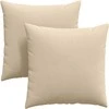 Sofa Pagalvės 2 pcs Kreminė 80 x 80 cm audinys