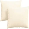 Sofa Pagalvės 2 pcs Kreminė 80 x 80 cm Kordūrinis audinys