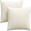 Sofa Pagalvės 2 pcs Kreminė 80 x 80 cm Kordūrinis audinys