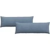 Sofa Pagalvės 2 pcs Mėlyna 120 x 40 cm Kordūrinis audinys