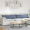 Sofa Pagalvės 2 pcs Mėlyna 145 x 40 cm Kordūrinis audinys
