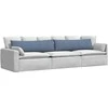 Sofa Pagalvės 2 pcs Mėlyna 145 x 40 cm Kordūrinis audinys