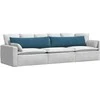 Sofa Pagalvės 2 pcs Mėlyna 145 x 40 cm Kordūrinis audinys