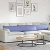 Sofa Pagalvės 2 pcs Džinsinės mėlynos 200 x 40 cm audinys