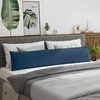 Sofa Pagalvės 2 pcs Mėlyna 200 x 40 cm audinys