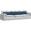 Sofa Pagalvės 2 pcs Mėlyna 200 x 40 cm audinys