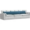 Sofa Pagalvės 2 pcs Mėlyna 200 x 40 cm Kordūrinis audinys