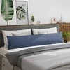 Sofa Pagalvės 2 pcs Mėlyna 200 x 40 cm Kordūrinis audinys