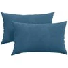Sofa Pagalvės 2 pcs Mėlyna 50 x 30 cm Kordūrinis audinys