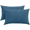 Sofa Pagalvės 2 pcs Mėlyna 60 x 40 cm Kordūrinis audinys