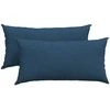 Sofa Pagalvės 2 pcs Mėlyna 80 x 40 cm audinys