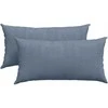 Sofa Pagalvės 2 pcs Mėlyna 80 x 40 cm Kordūrinis audinys