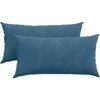 Sofa Pagalvės 2 pcs Mėlyna 80 x 40 cm Kordūrinis audinys