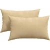 Sofa Pagalvės 2 pcs Pilkai žalia 50 x 30 cm Kordūrinis audinys