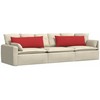 Sofa Pagalvės 2 pcs Raudona 120 x 40 cm audinys