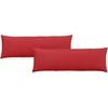 Sofa Pagalvės 2 pcs Raudona 120 x 40 cm audinys