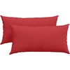 Sofa Pagalvės 2 pcs Raudona 80 x 40 cm audinys