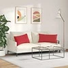 Sofa Pagalvės 2 pcs Raudona 80 x 40 cm audinys