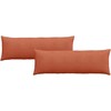 Sofa Pagalvės 2 pcs Raudona oranžinė 120 x 40 cm